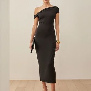 Jamen Knit Dress, black midi, new, never worn